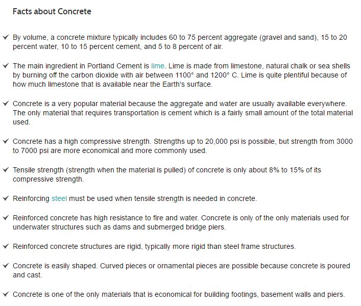 Facts About Concrete